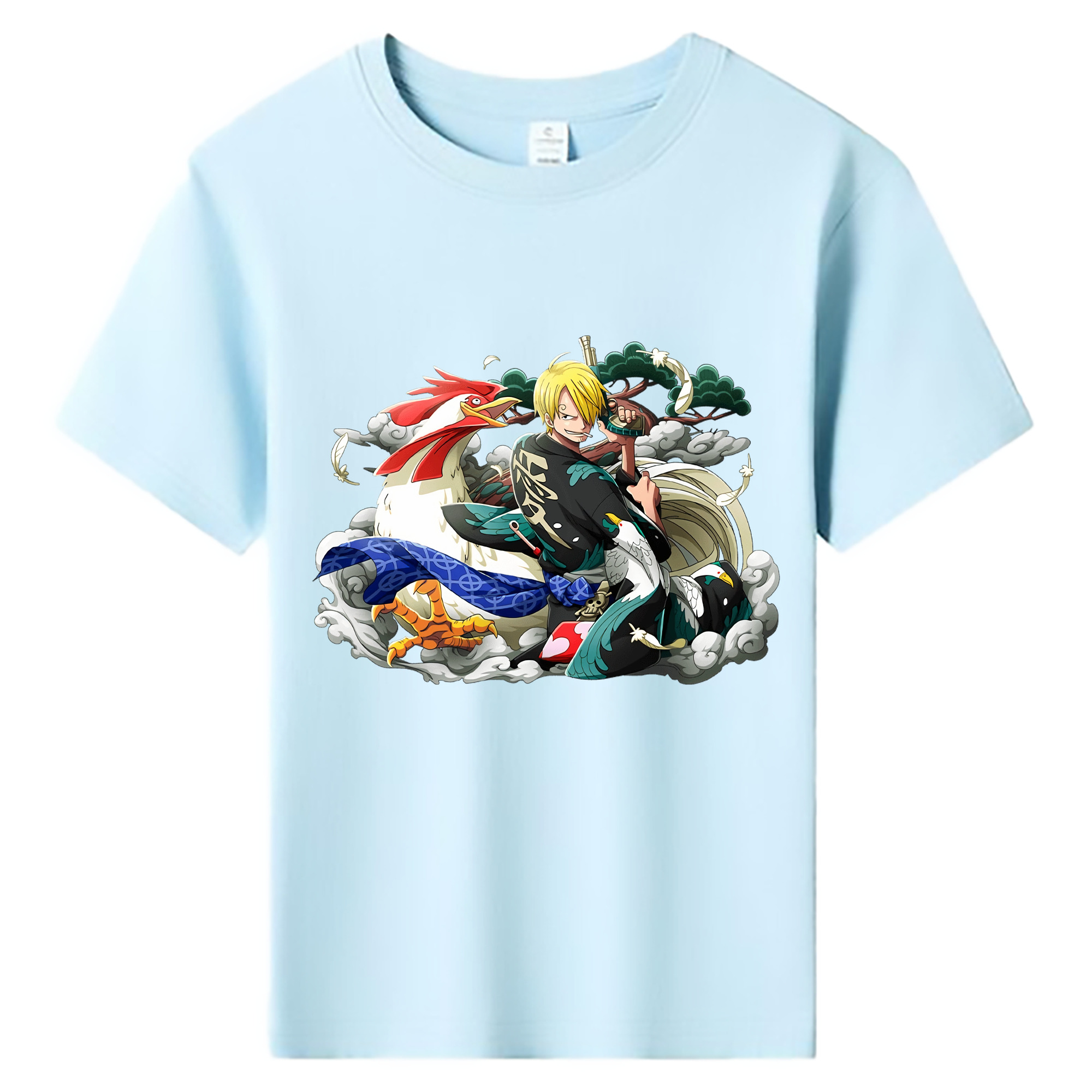 （画像用） ワンピース サンジ ONE PIECE Sanji 綿100％キッズTシャツ（フロントプリント）